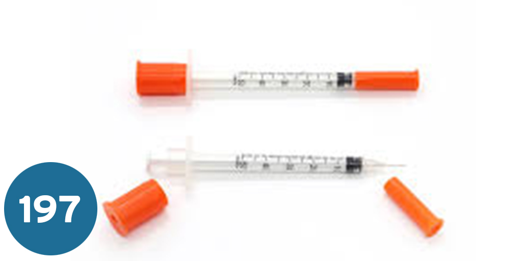 [سيرنجات] سيرنج 1مل برتقالي  disposable syring 1ml