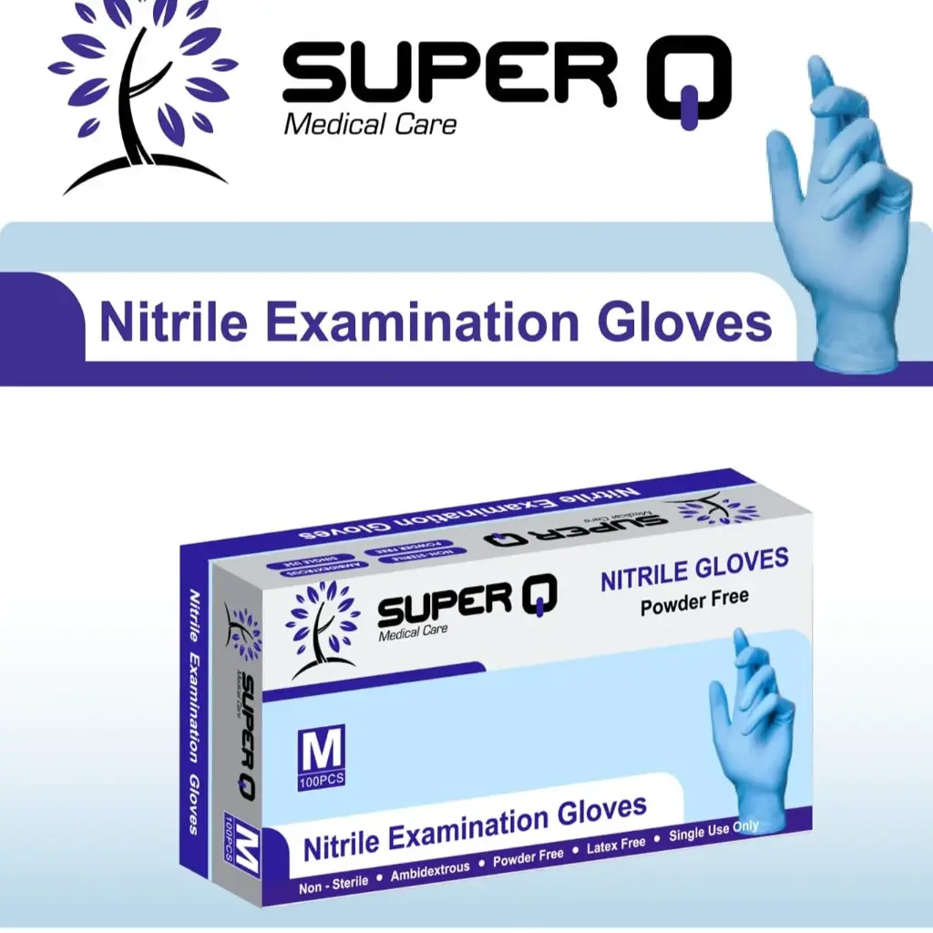 جلفز لاتكس  latex gloves SUPER Q (S)