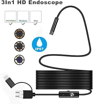 3 in 1 Endoscope Inspection Camera Borescope HD Camera