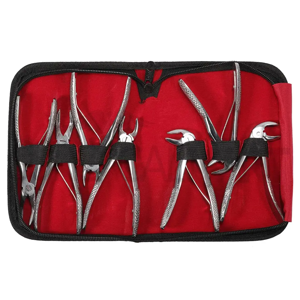 7pcs Dental Extraction Forceps Pliers kit pedo