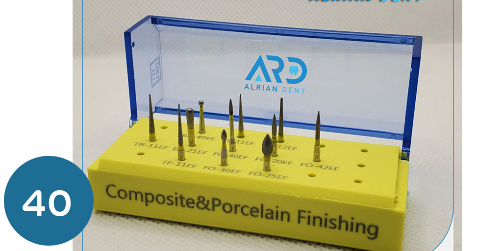 [مجموعة بيرات] بيرات تحضير حفر الحشو 10  قطع  composite porcelain finishing