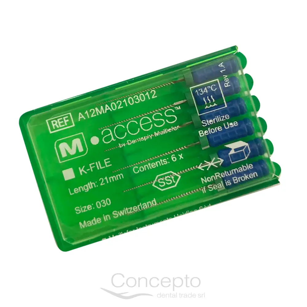 Dentsply M-Access K-Files 2%K FILES NITI فايلات كي نيكل يدوي