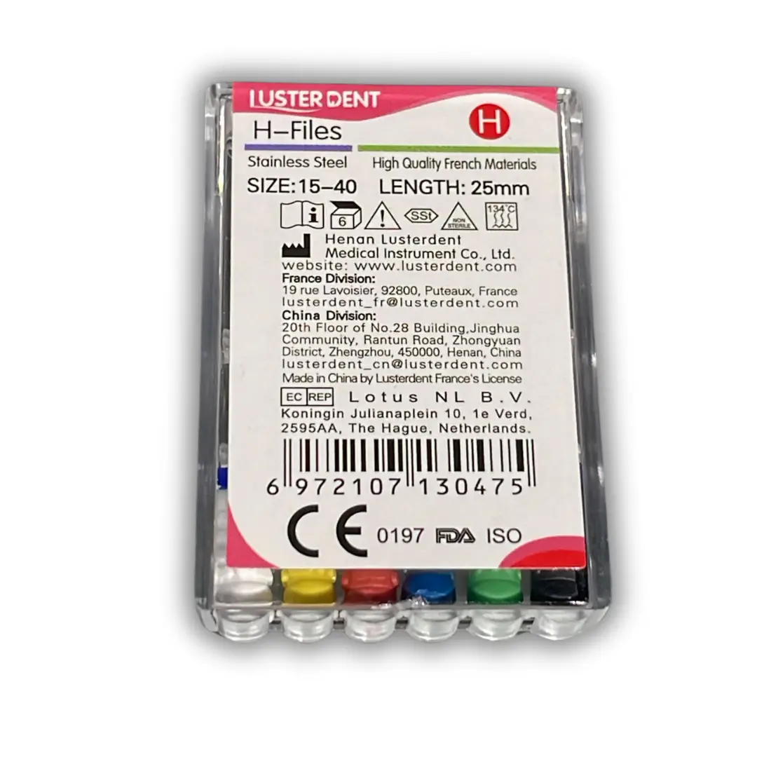 Luster dent 2%H FILES NITI فايلات اتش نيكل يدوي