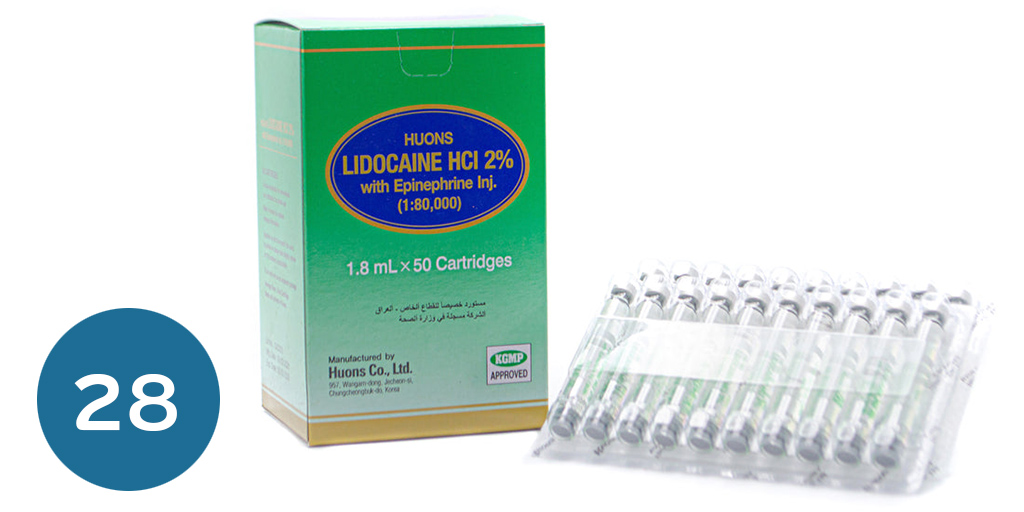 [007-0006] مخدر كوري  Lidocaine 2% HCL Inj.