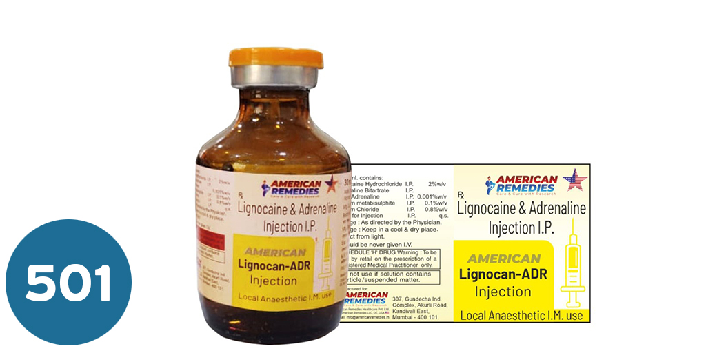 [007-0001] مخدر هندي فيال 30  مل  LIDOCAINE &ADRENALINE injection
