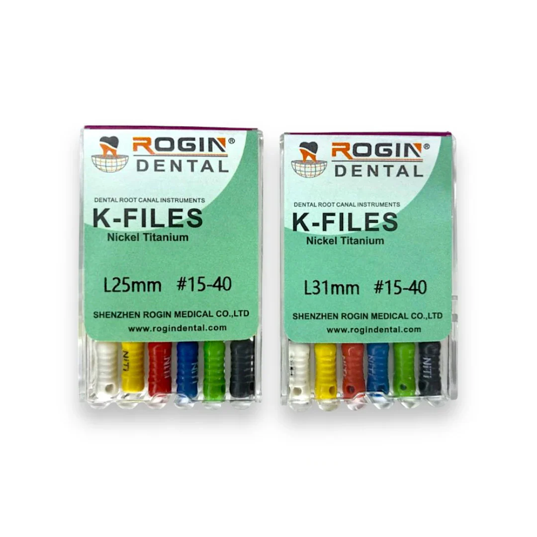 [009-0015] Rogin Dental K-Files 2%K FILES NITI فايلات كي نيكل يدوي