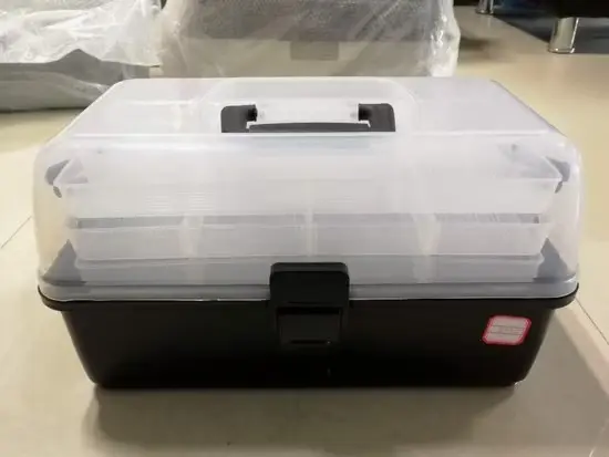 multi-tiered plastic storage case