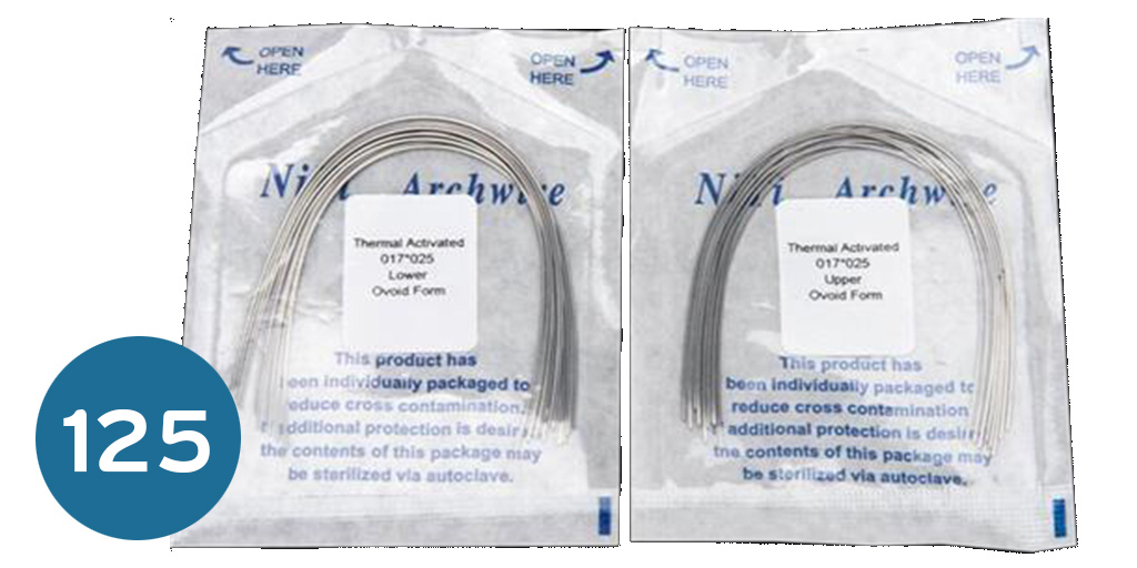 [006-0037] اسلاك تقويم نيكل تيتانيوم مضلع Archwire