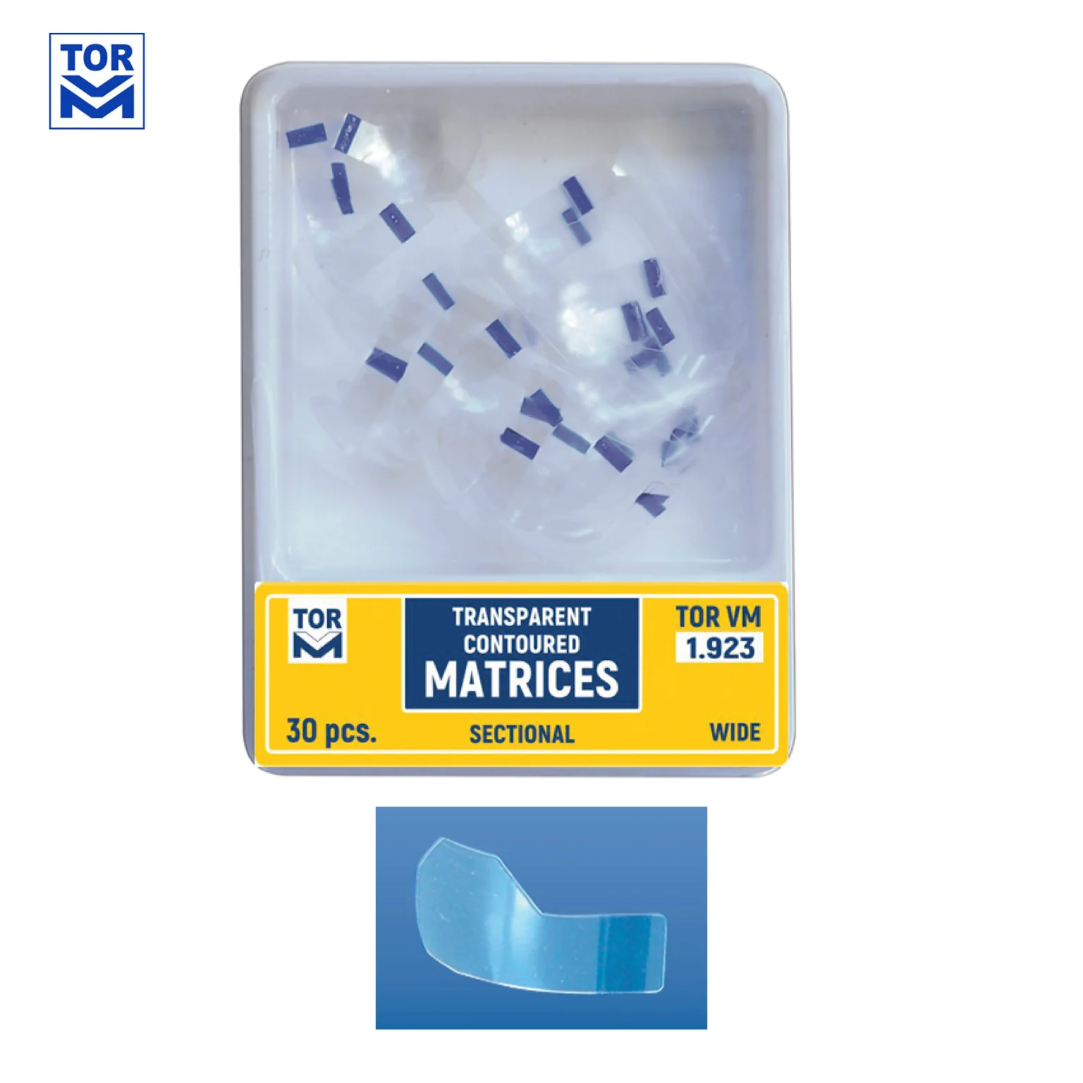 سيكشنال ماتركس  №1.923 Transparent Sectional Contoured Matrices 30 pcs
