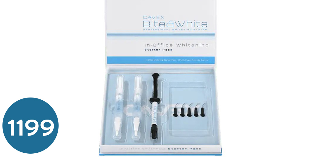 [تبييض بالعيادة] كاڤيكس بايت آن وايت ان اوفس  Cavex Bite&White