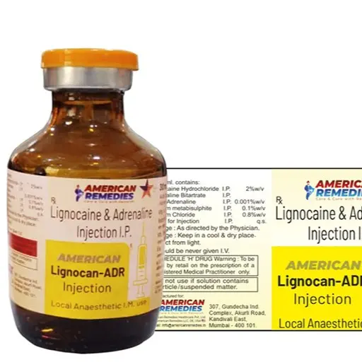 [007-0001] مخدر هندي فيال 30  مل  LIDOCAINE &ADRENALINE injection.
