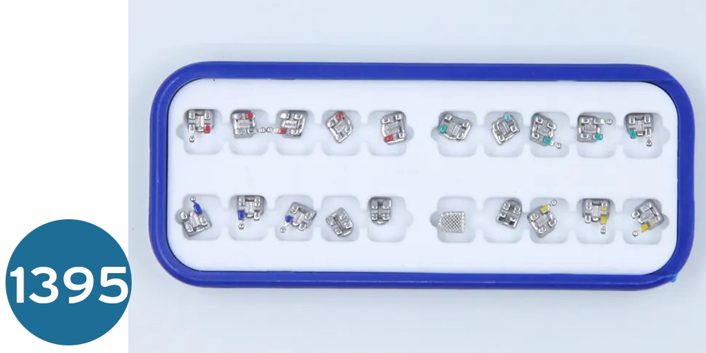 براكت تقويم ازرق  MINI roth metal braces 022 345 hooks