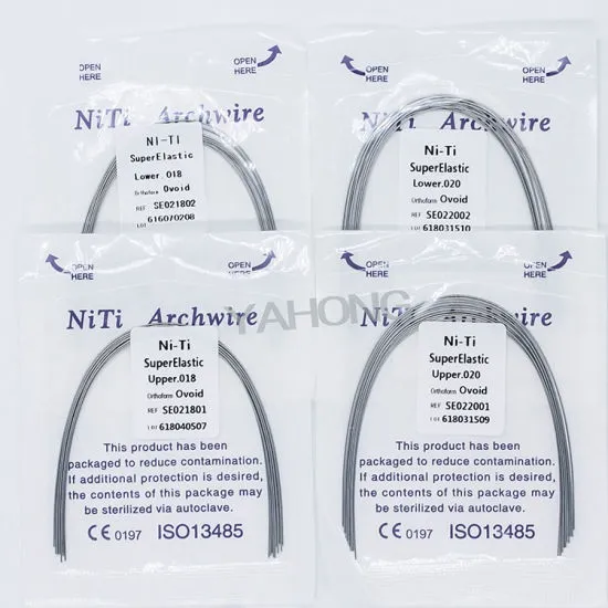 اسلاك تقويم نيكل تيتانيوم مضلع Archwire (lower 14 * 25)