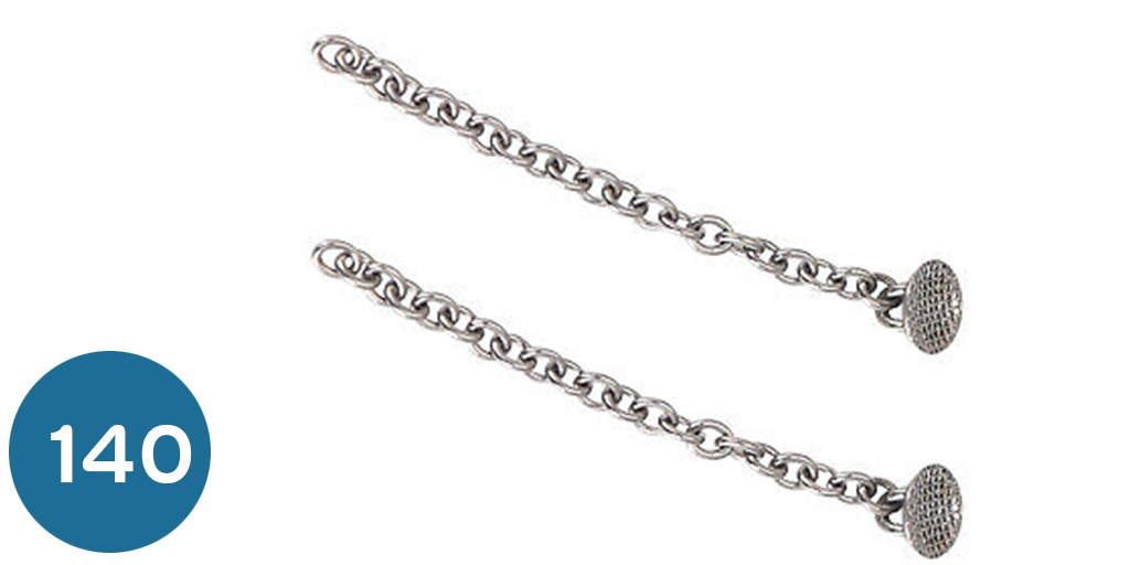 [بوتون سلسلة كناين] سلسله سحب ناب تقويم فضي  Dental Orthodontic Traction