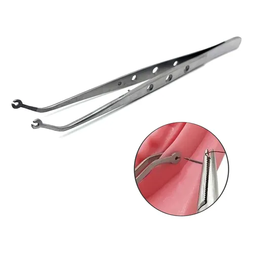   Surgical Operation Stitching Tweezer  تويزر انسجة مع مدخل نيدل
