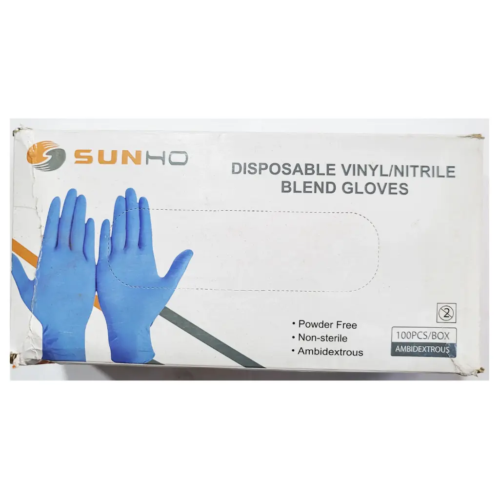 جلفز نتريل   Sunho Disposable Vinyl/Nitrile Blend Gloves