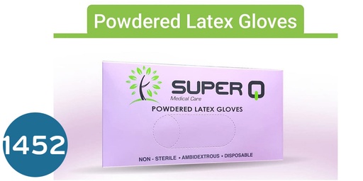 جلفز لاتكس  latex gloves SUPER Q 