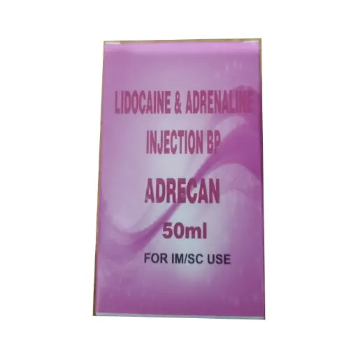 مخدر هندي فيال 50 مل  LIDOCAINE &ADRENALINE injection 